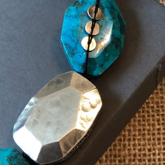 Silpada Turquoise Sterling Chunky Bead Necklace - Picture 4 of 4